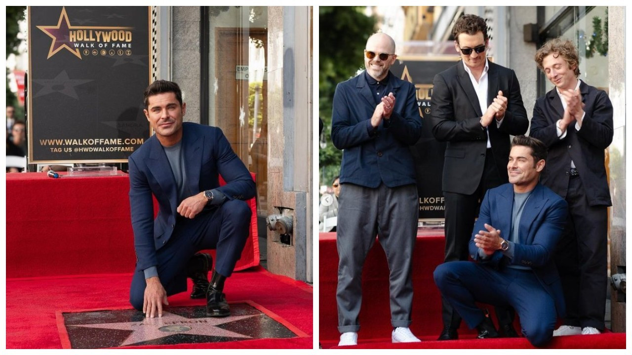 Zac Efron Hollywood Şöhretler Kaldırımı’nda yıldız aldı, Matthew Perry'yi andı