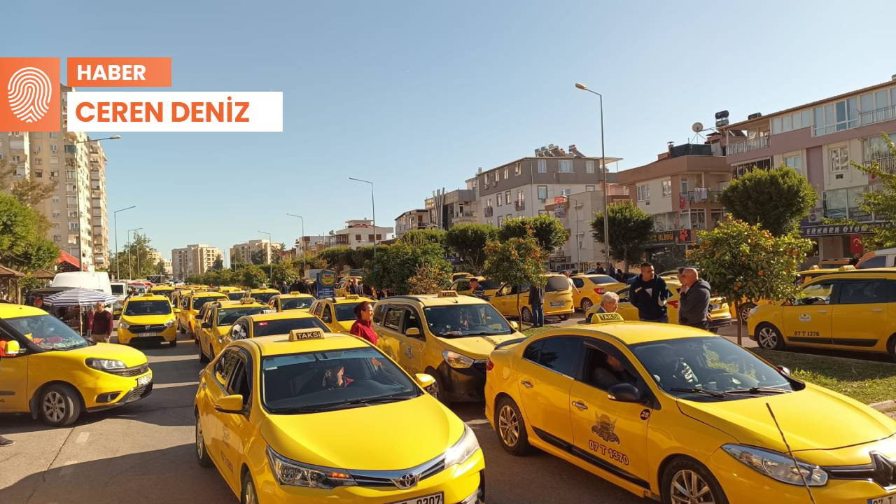 Antalya’da sarı eylem: 3 bin taksici konvoy yaptı