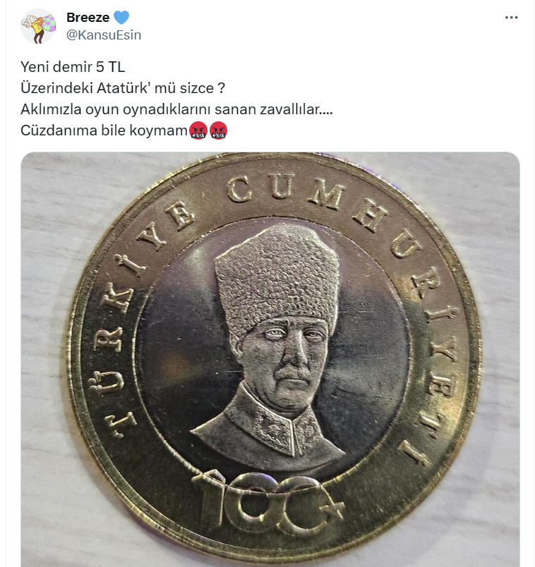 Madeni 5 TL'deki Atatürk rölyefine tepki: 'Cüzdanıma koymam' - Sayfa 4