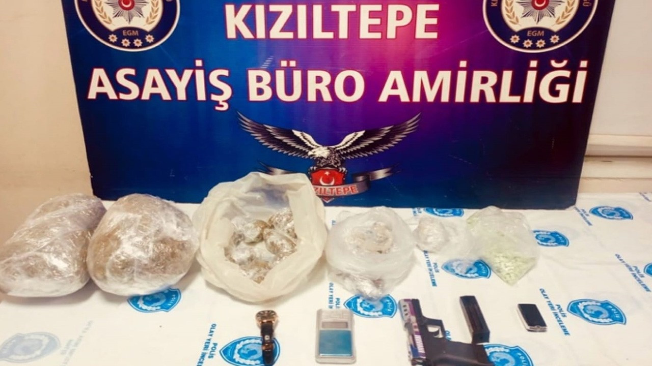 Mardin Kızıltepe'de uyuşturucu ve silah taşıyan bir kişi tutuklandı