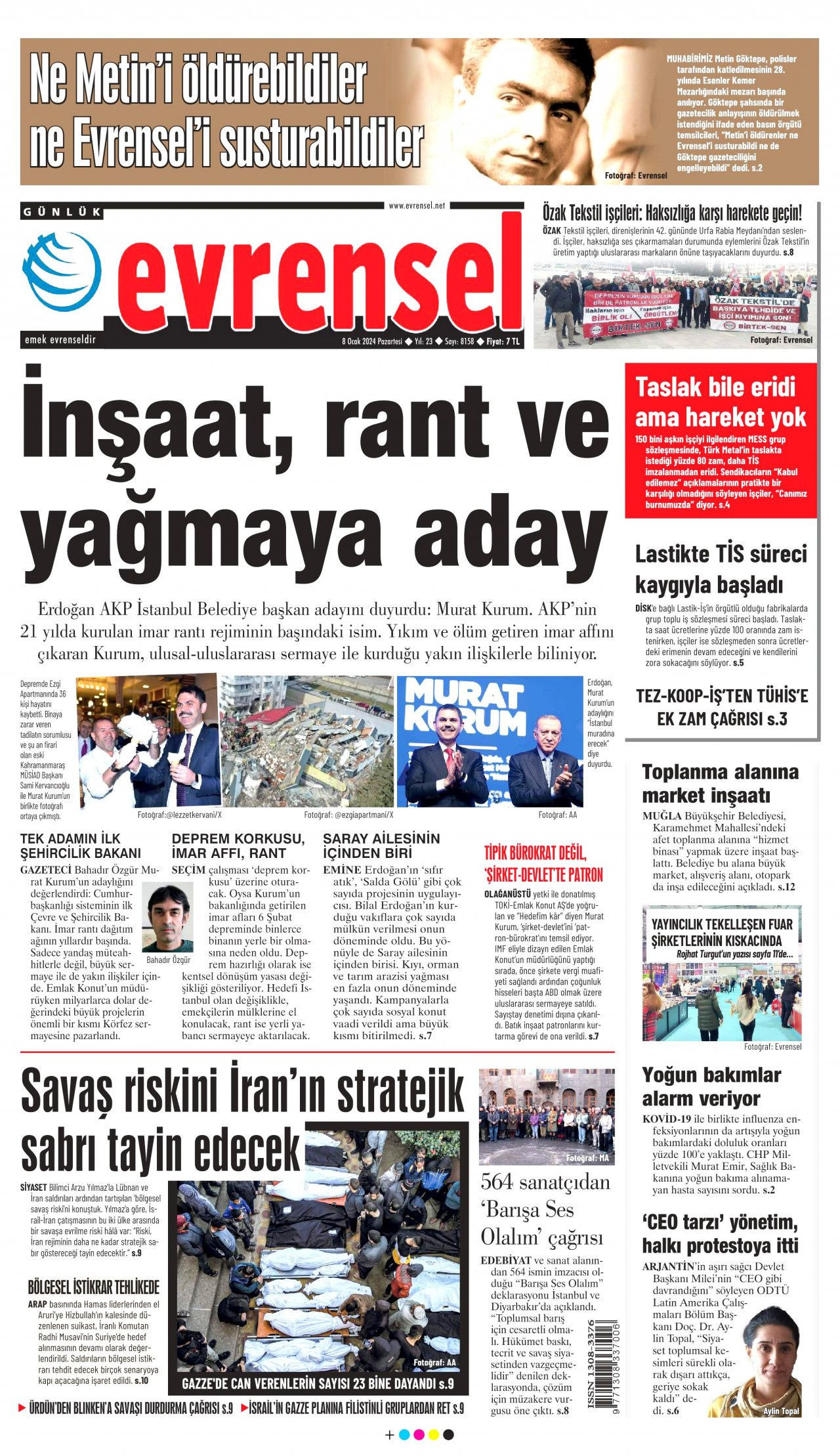 6 gazetede aynı manşet: Murat Kurum'un adaylığını kim, nasıl gördü? - Sayfa 3