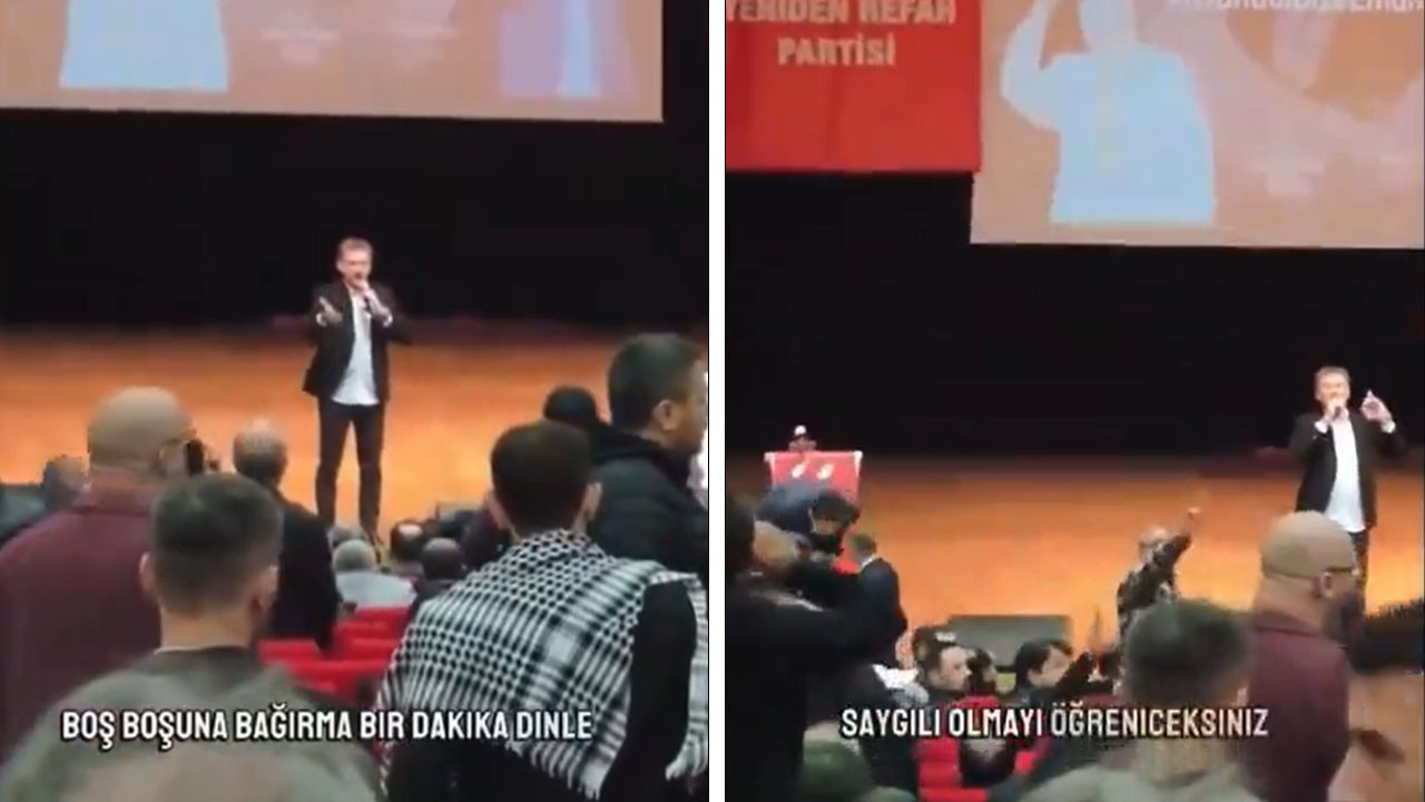 Yeniden Refahlılar AK Partili başkanı yuhaladı: Boş boş bağırmayın