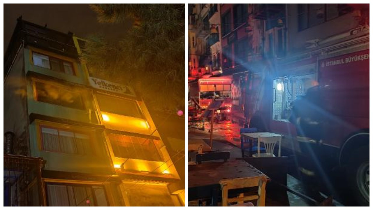 Beyoğlu'nda apart otelde yangın