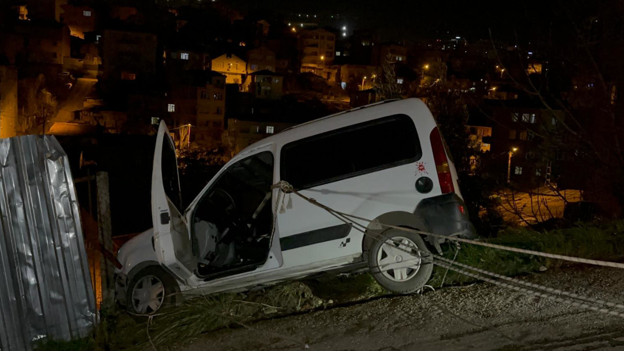 Pendik'te freni tutmayan araç kaza yaptı