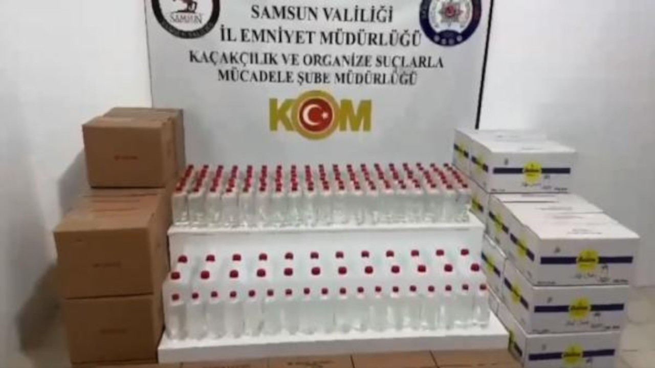Samsun'da 1 ton 56 litre etil alkol ele geçirildi