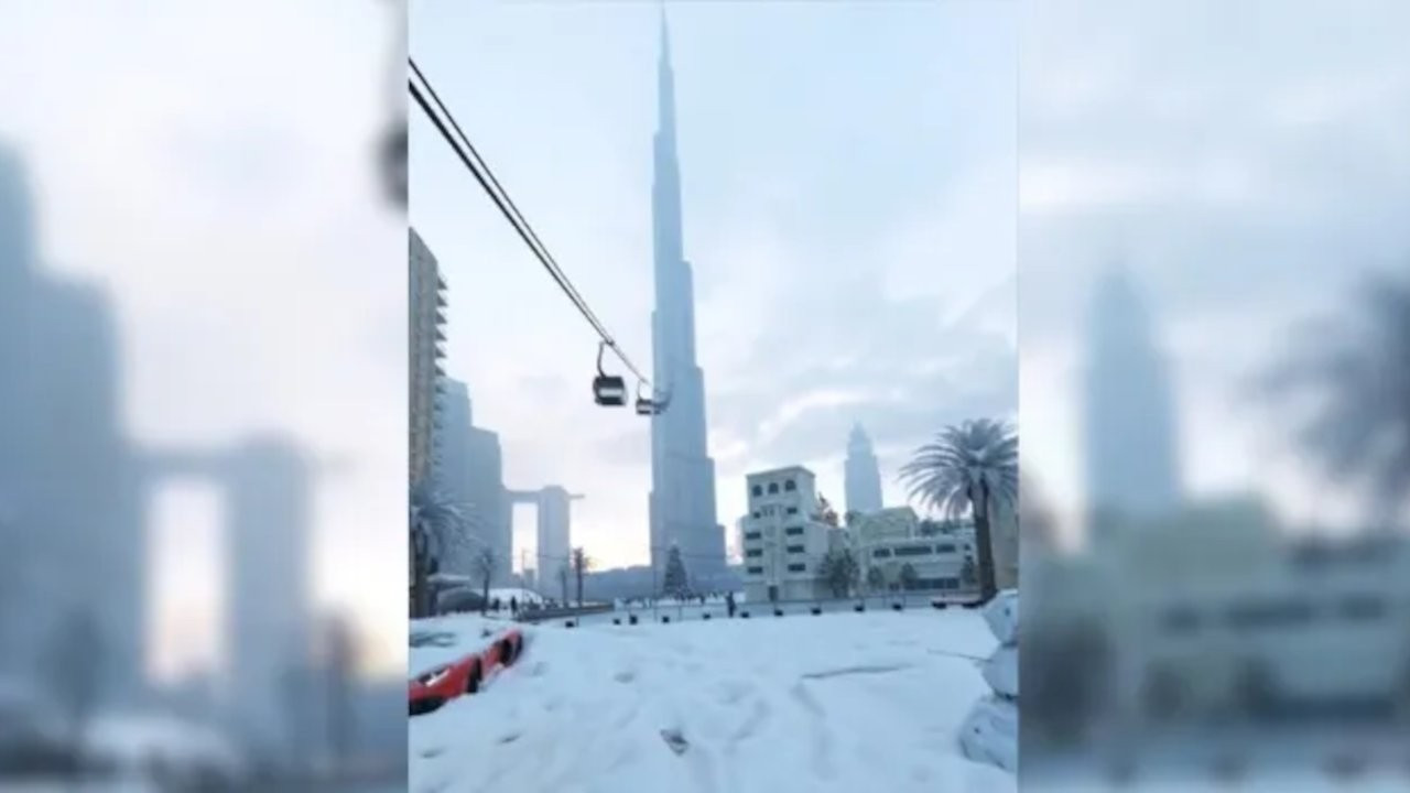 Dubai'ye kar mı yağdı?
