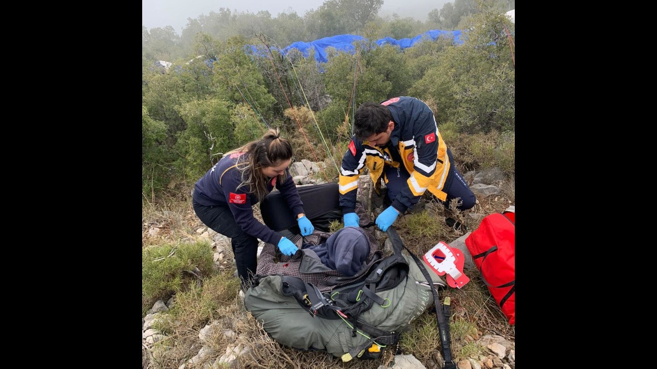 Fethiye'de yamaç paraşütü kazası: 2 yaralı