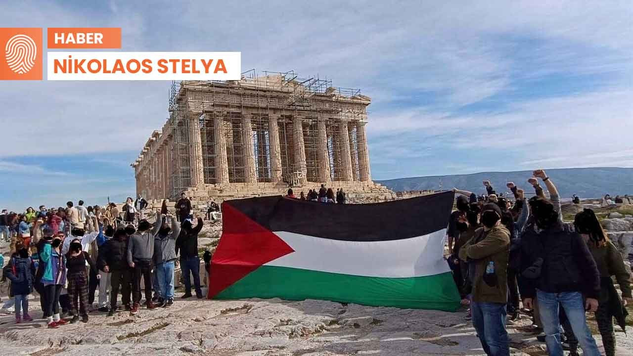 Atina'da Filistin'le dayanışma eylemi: 'Bu suça nasıl göz yumuyoruz?'