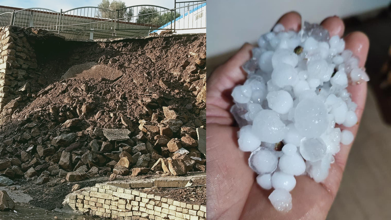 Datça ve Milas'ta dolu yağışı etkili oldu