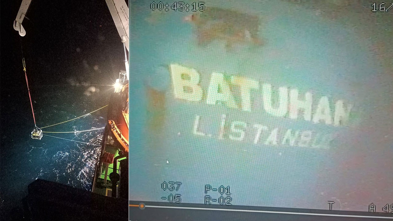 Marmara'da batan geminin enkazından ilk görüntüler