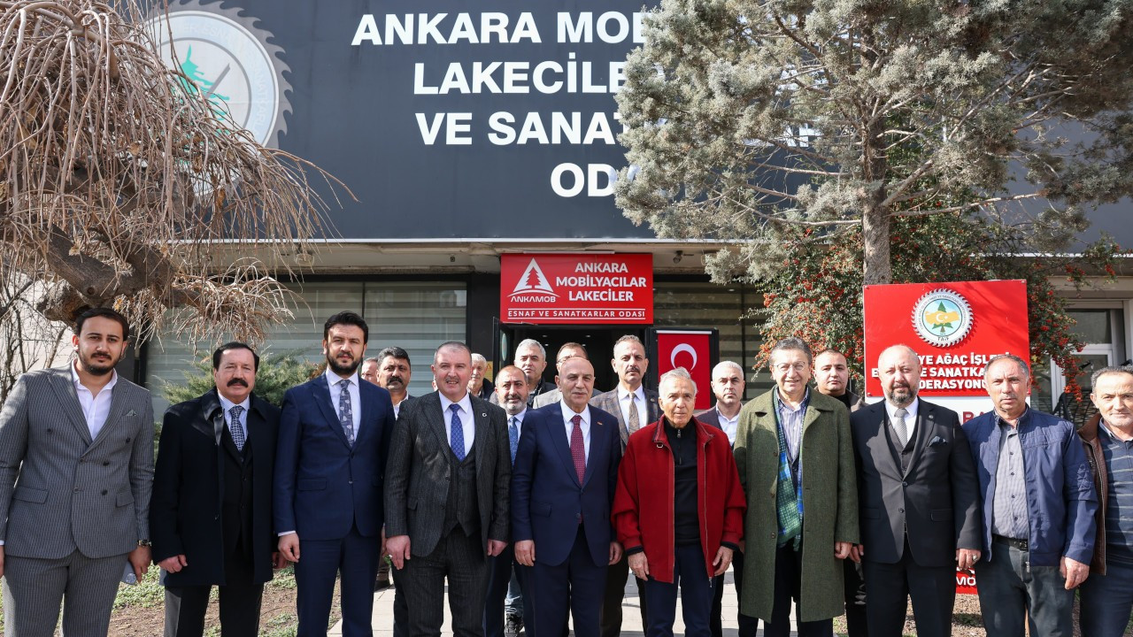 Turgut Altınok, Ankara Mobilyacılar Lakeciler Odası’nı ziyaret etti