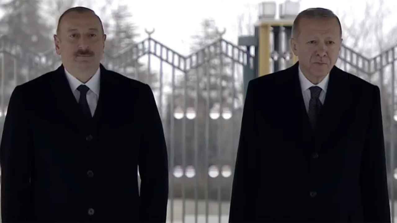 Erdoğan, Azerbaycan Cumhurbaşkanı Aliyev'i Ankara'da törenle karşıladı