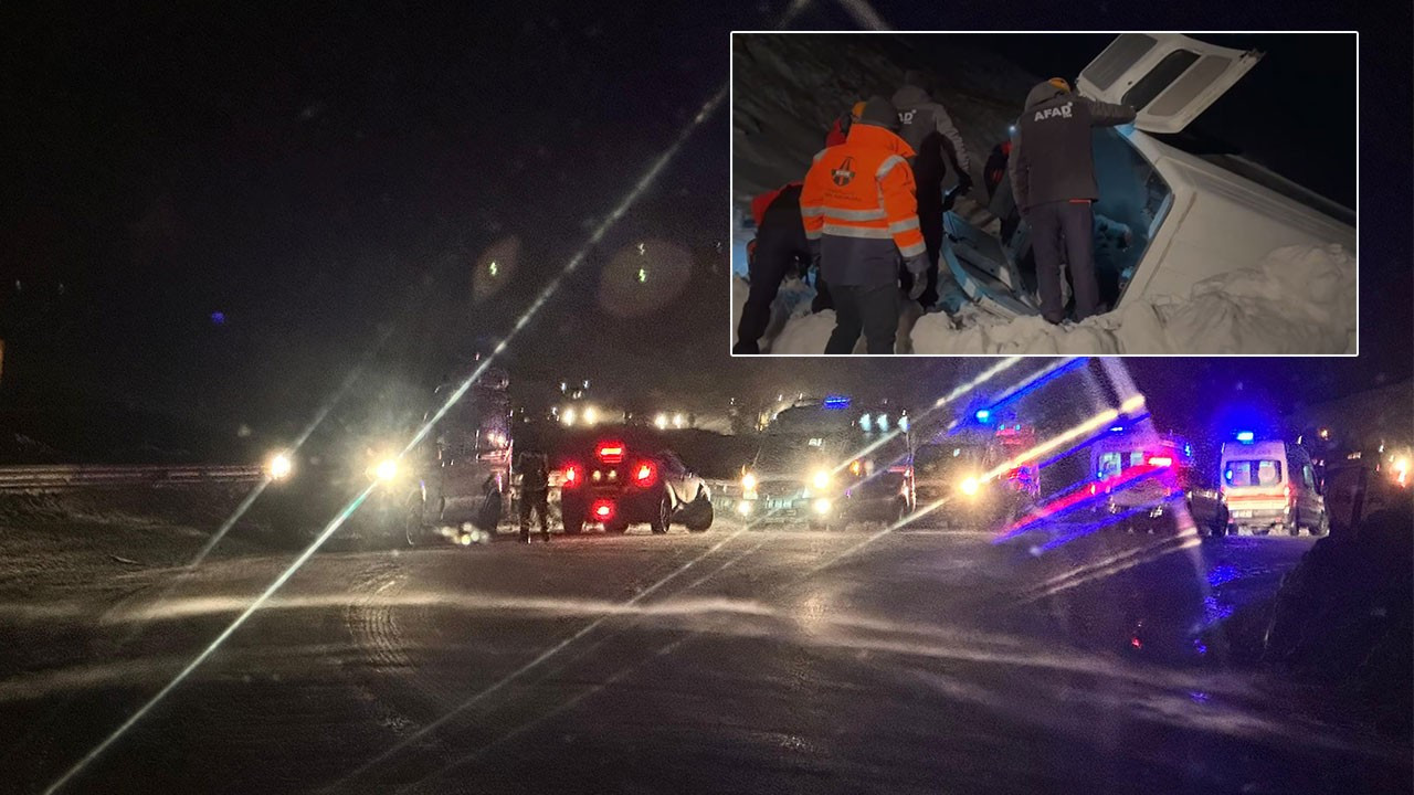 Van-Hakkari karayolunda minibüsün üzerine çığ düştü: 1 ölü, 12 yaralı