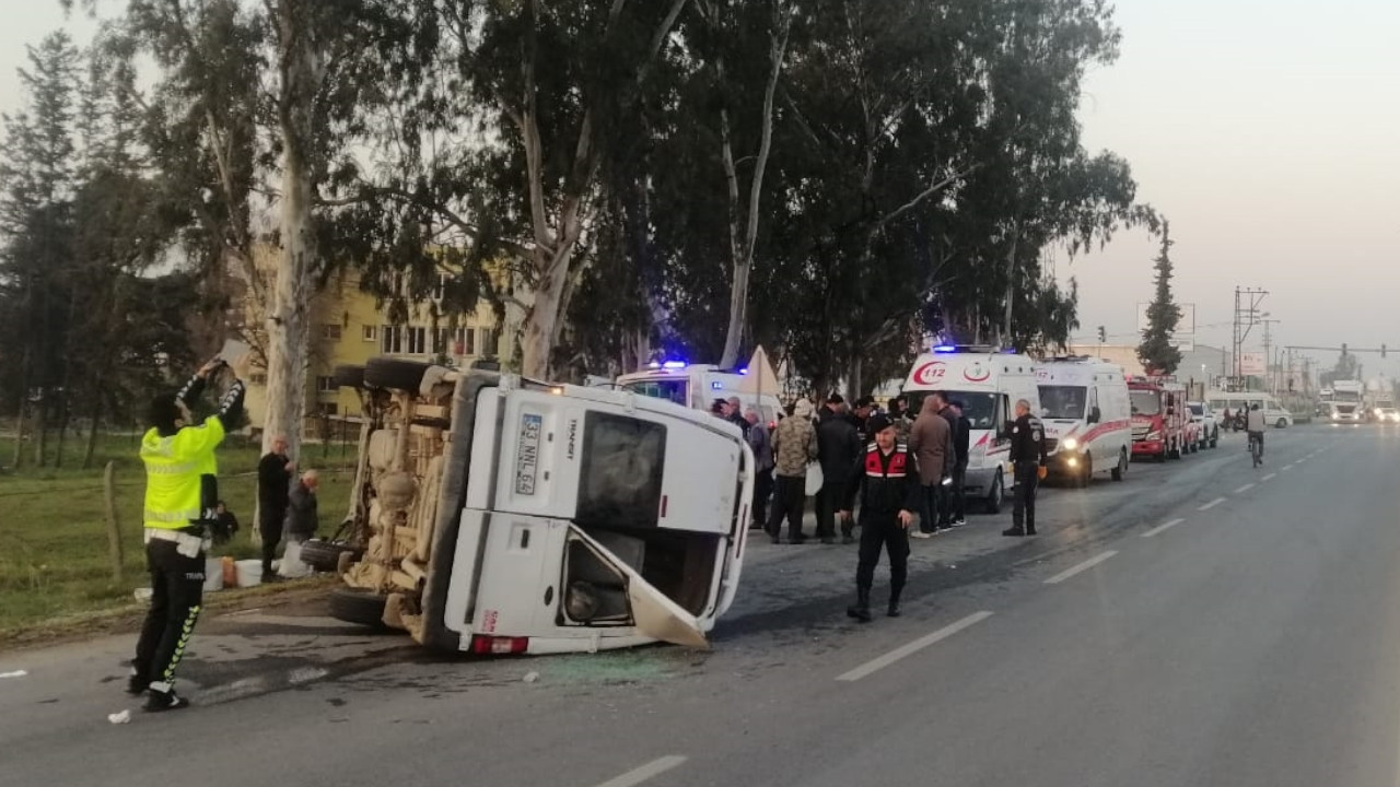 Mersin'deki kazada 6 tarım işçisi yaralandı