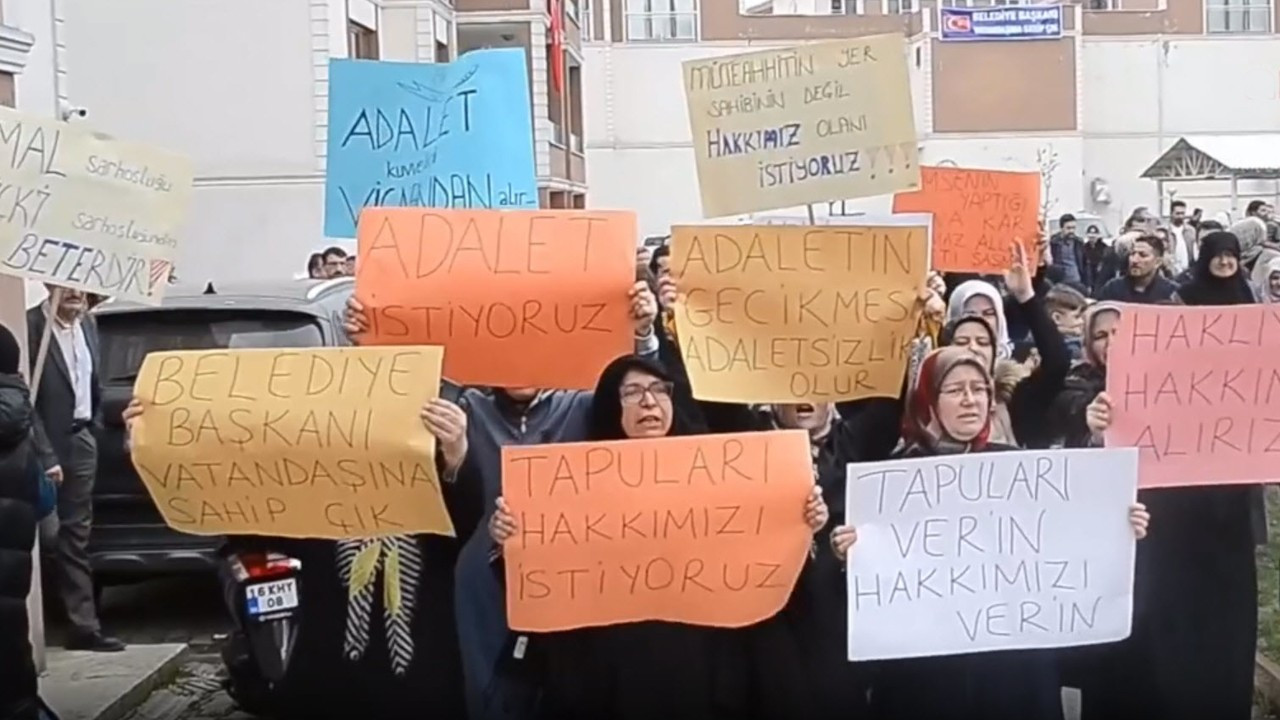 Bursa'da tapu mağdurlarına müteahhitten biber gazlı saldırı