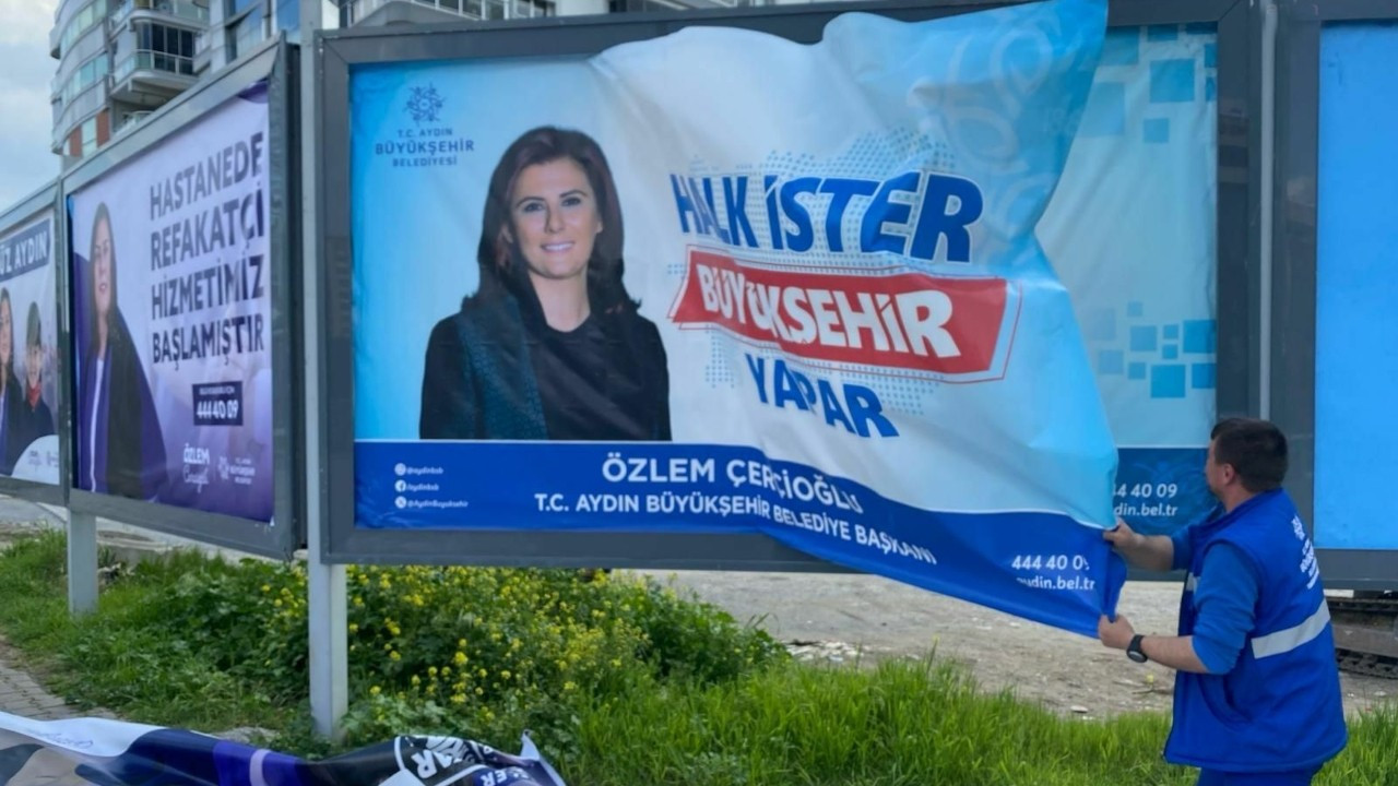 Çerçioğlu'nun afişlerini toplatan YSK, AK Parti adayına dokunmadı