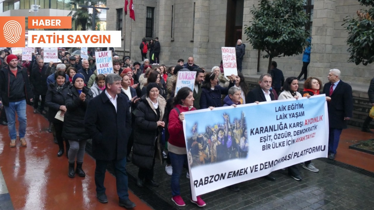 Trabzon'da 'laik yaşam' yürüyüşü: Laiklik sömürünün panzehridir