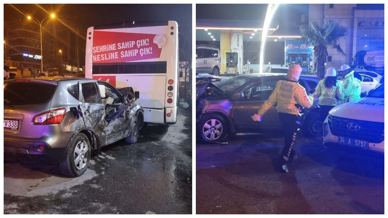 Maltepe'deki trafik kazası: 2 kişi yaralandı
