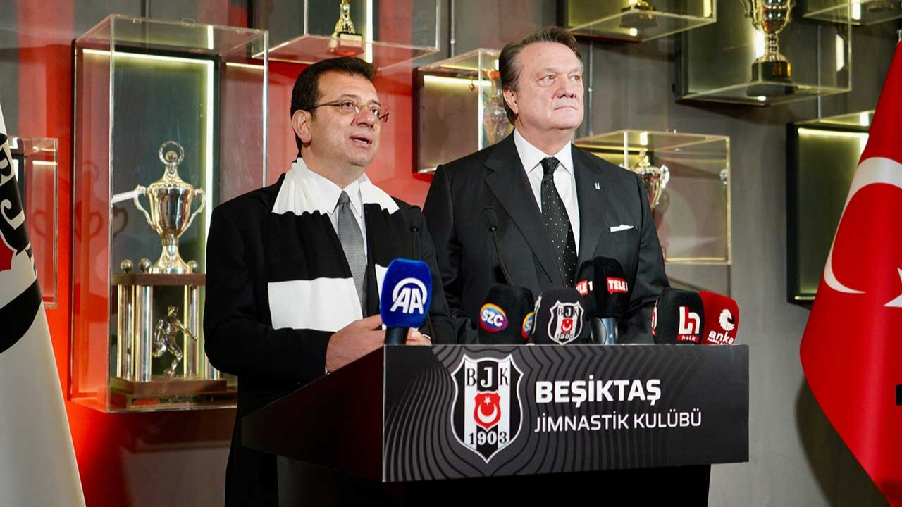 Ekrem İmamoğlu Beşiktaş Başkanı Hasan Arat’ı ziyaret etti