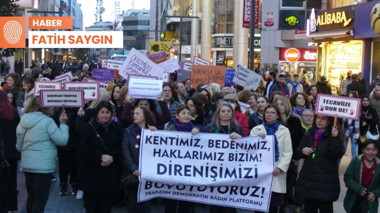 Trabzon'da kadınlar 8 Mart için yürüdü: 'Laiklikten vazgeçmeyeceğiz'