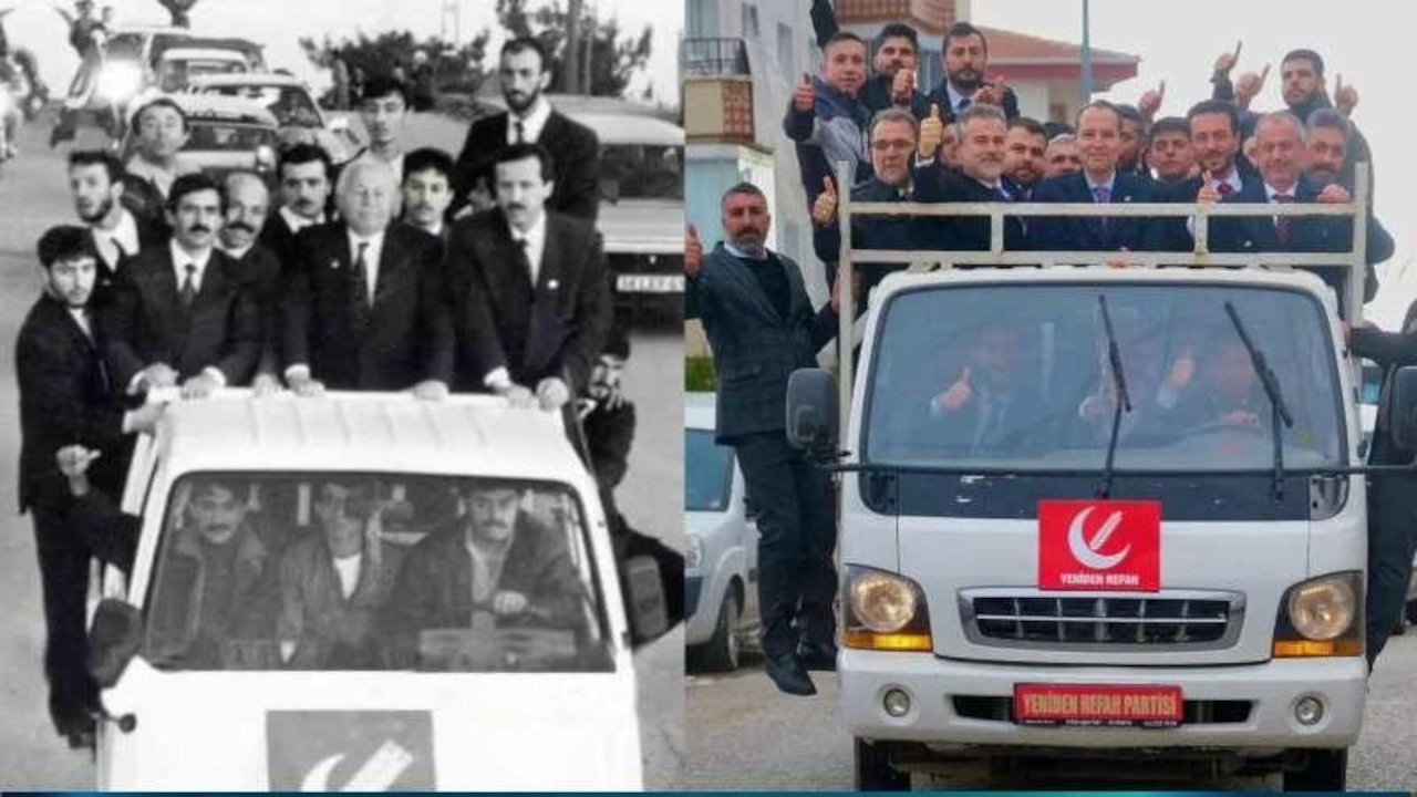 Fatih Erbakan 30 yıl sonra babasının ikonikleşen pozunu verdi: Karede artık Erdoğan yok