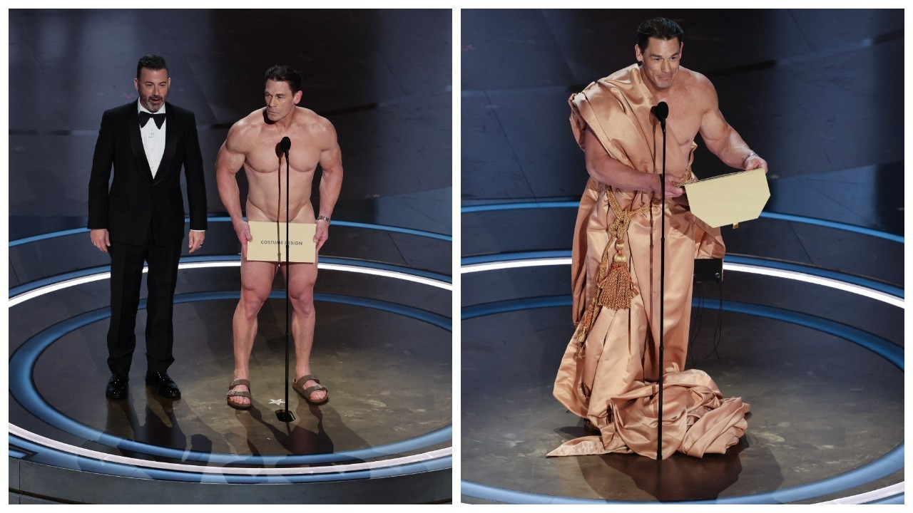 John Cena Oscar sahnesinde çıplak çıktı: 'Erkek vücudu bir şaka değil'