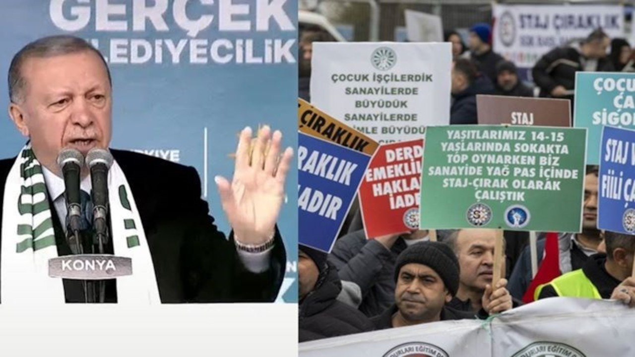 Erdoğan’ın mitingine giden staj ve çıraklık sigortası mağdurlarına gözaltı