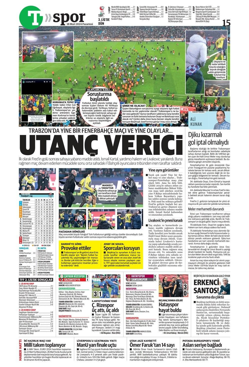Günün spor manşetleri: 'Lanet olsun böyle futbola' - Sayfa 4