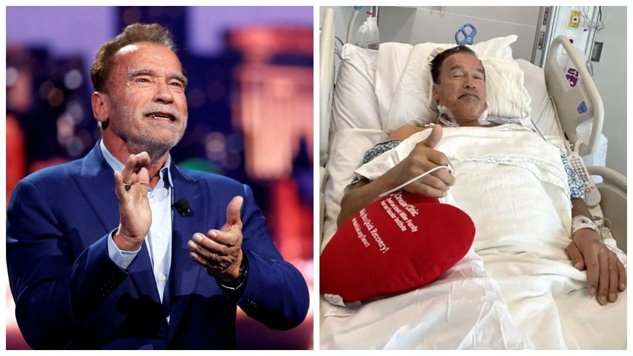 Oyuncu Arnold Schwarzenegger'e kalp pili takıldı