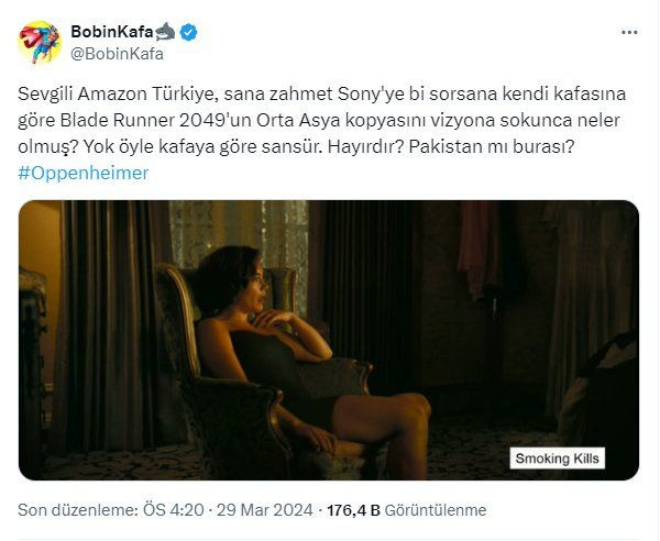 Prime Video'nun Oppenheimer'ı sansürlü yayınlamasına tepki: 'RTÜK'ten daha RTÜK oldular' - Sayfa 6