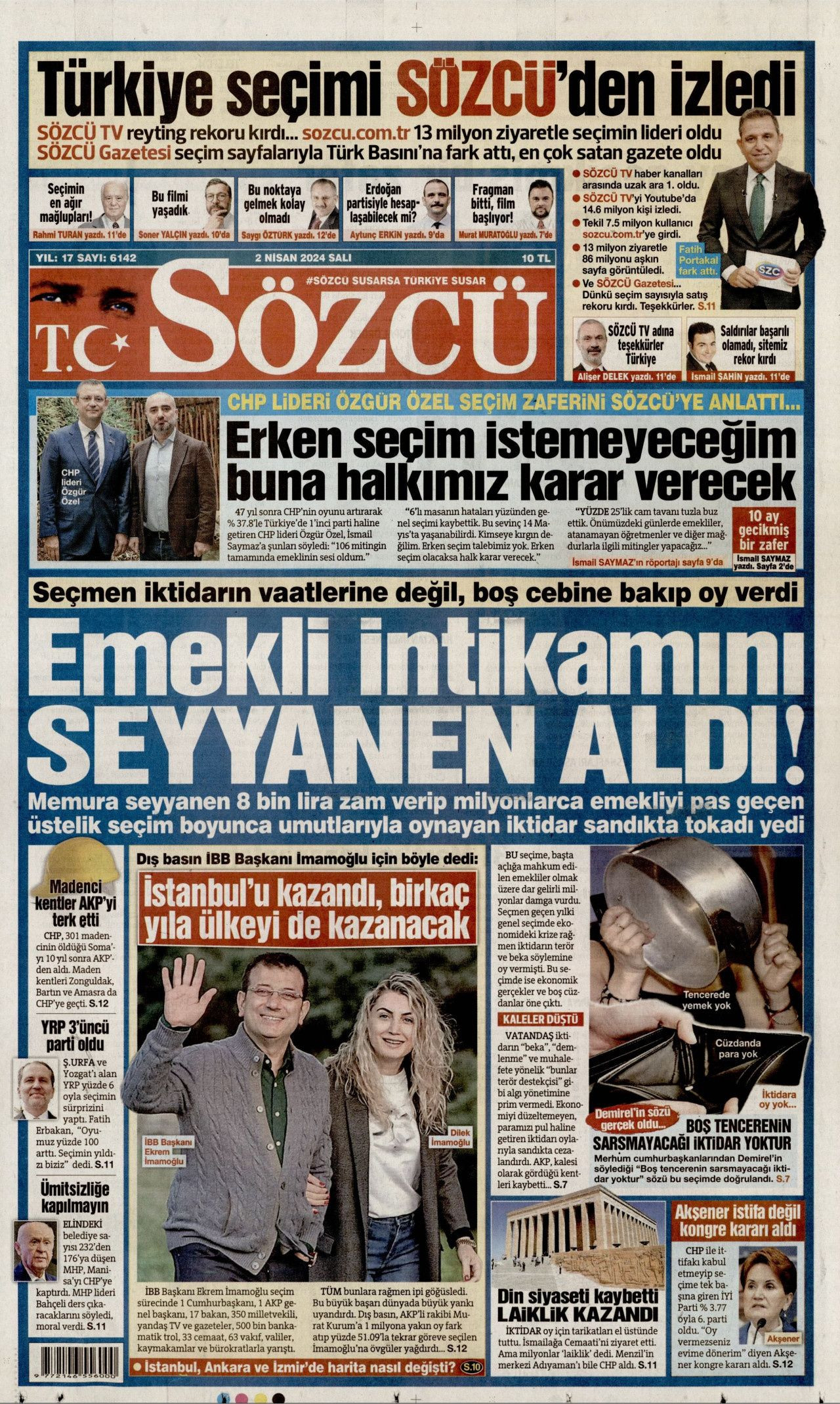 Manşetlerde seçim etkisi devam ediyor: 'AK Parti'yi ekmek çarptı' - Sayfa 3