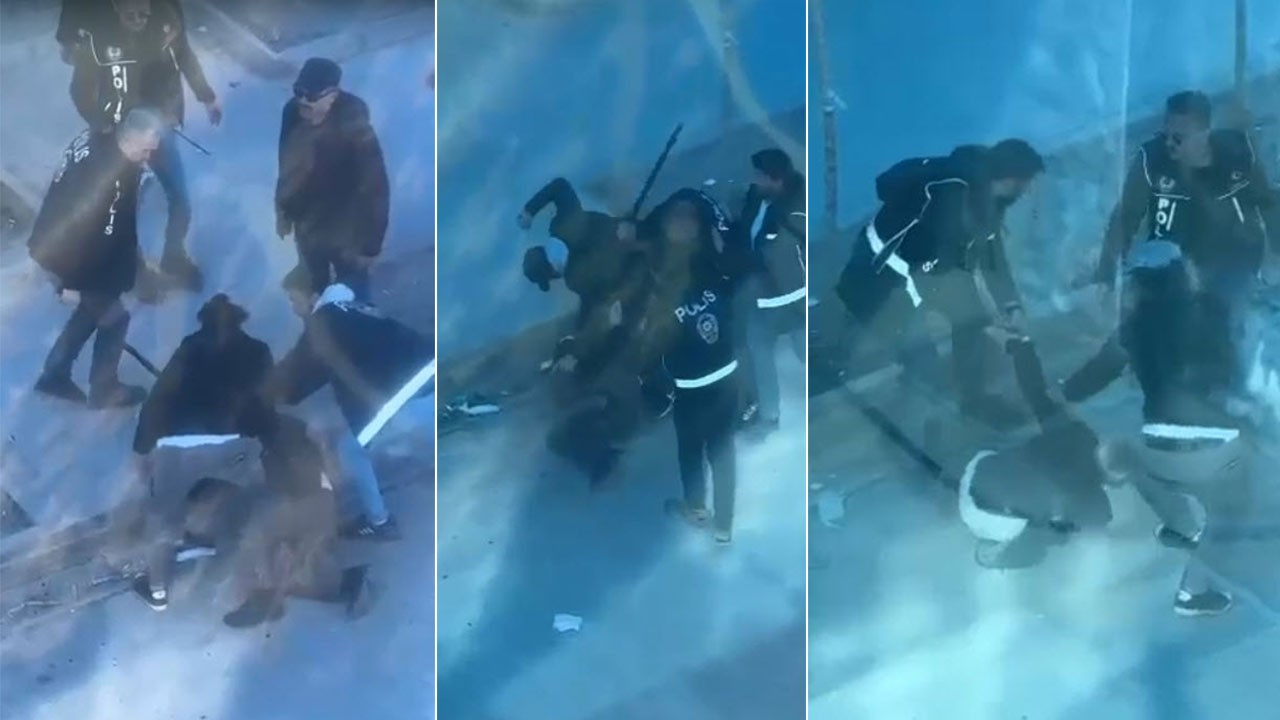 Van'da polis şiddeti kamerada: Dakikalarca dövdüler