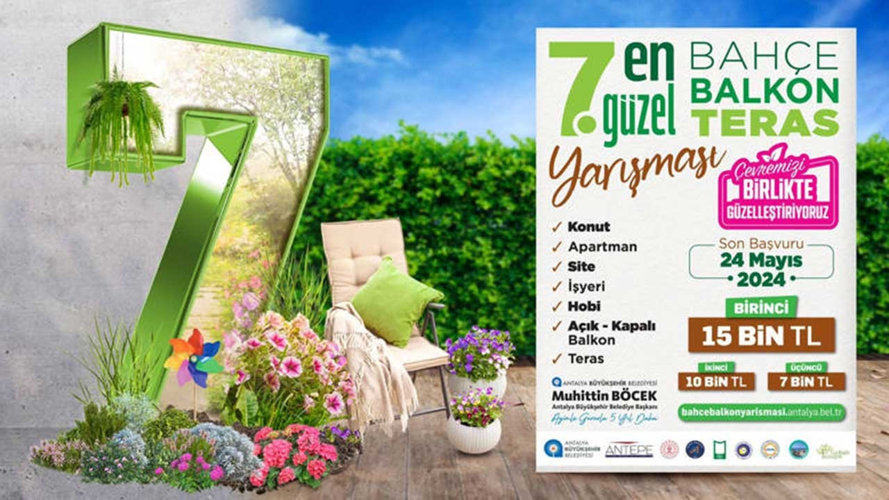 Antalya'da 'En Güzel Bahçe, Balkon ve Teras'a toplam 256 bin TL ödül