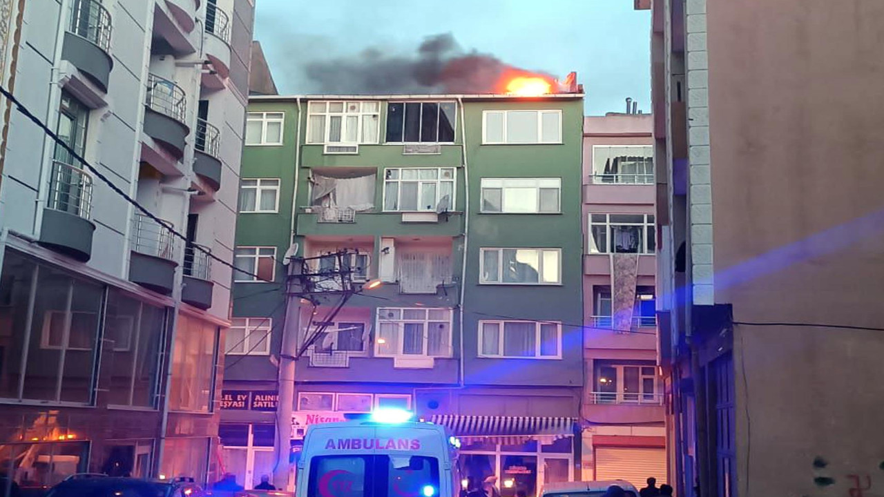 Çorlu'da yangın: 1 itfaiye eri yaralandı