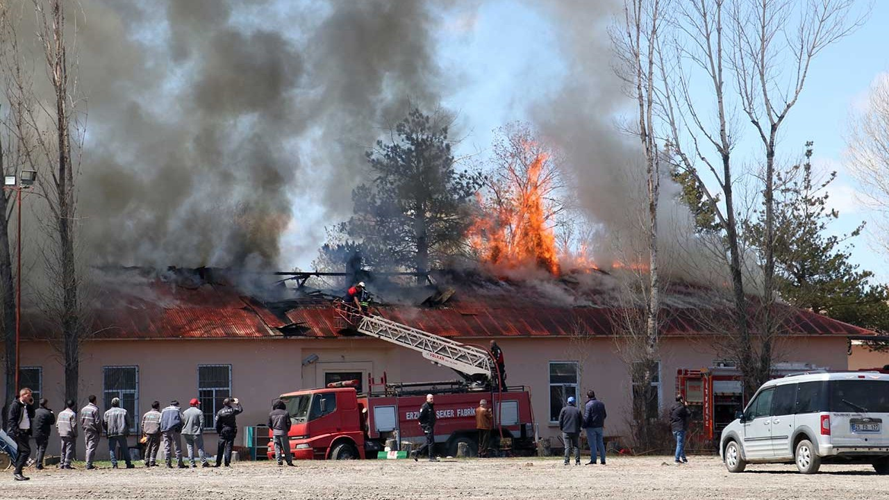 Erzurum Şeker Fabrikası işçilerinin kaldığı binada yangın çıktı