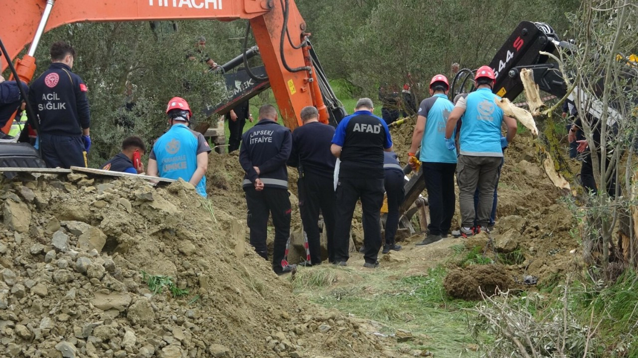 Çanakkale'de 2 kişinin öldüğü toprak kaymasına 1 gözaltı