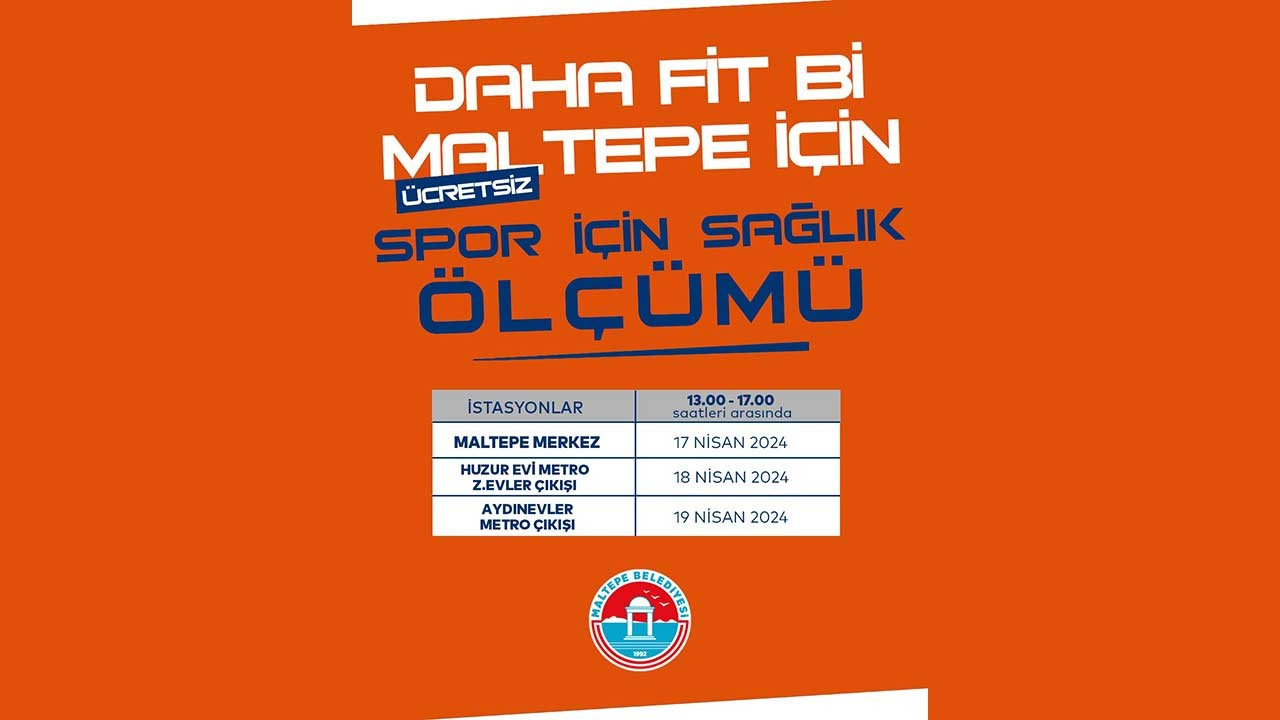 'Daha Fit Bir Maltepe İçin Spor' sloganıyla ücretsiz sağlık ölçümü