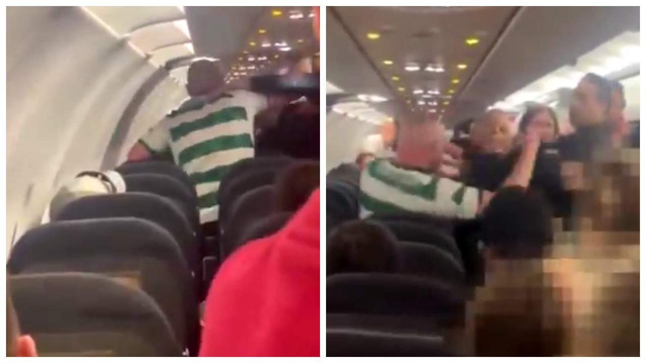 İskoç yolcu, Antalya uçağında polise saldırdı