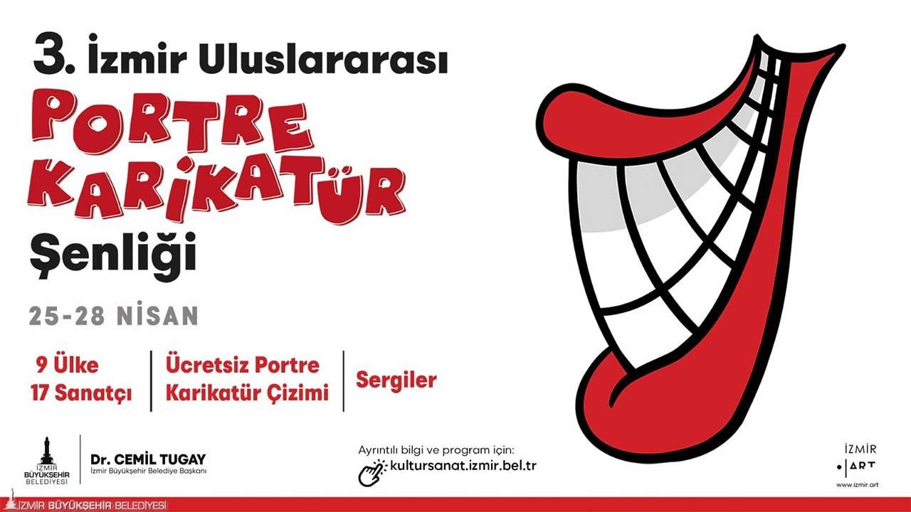 İzmir Uluslararası Portre Karikatür Şenliği 25 Nisan'da başlıyor