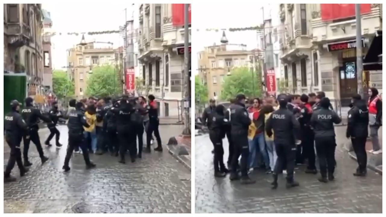 Taksim Meydanı'na çıkmak isteyen gruba gözaltı