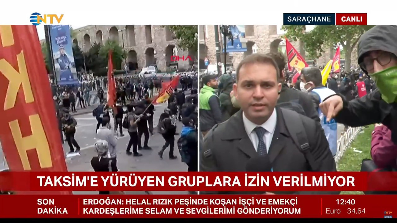 NTV yayınında Taksim protestosu: 'Sarayın 1 Mayıs korkusu'