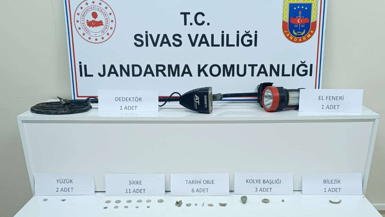 Sivas'ta tarihi eser operasyonu: Bir kişi gözaltına alındı