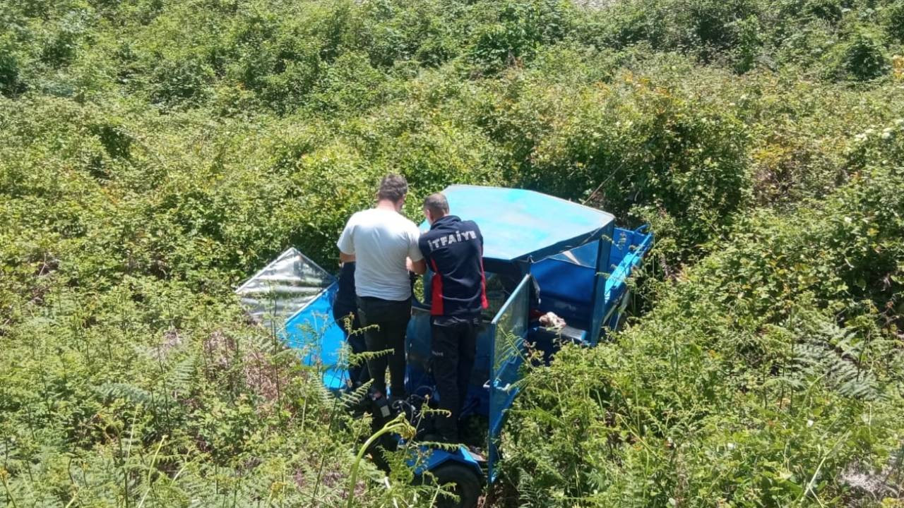 Zonguldak'ta tarım aracı şarampole devrildi, bir kişi yaşamını yitirdi