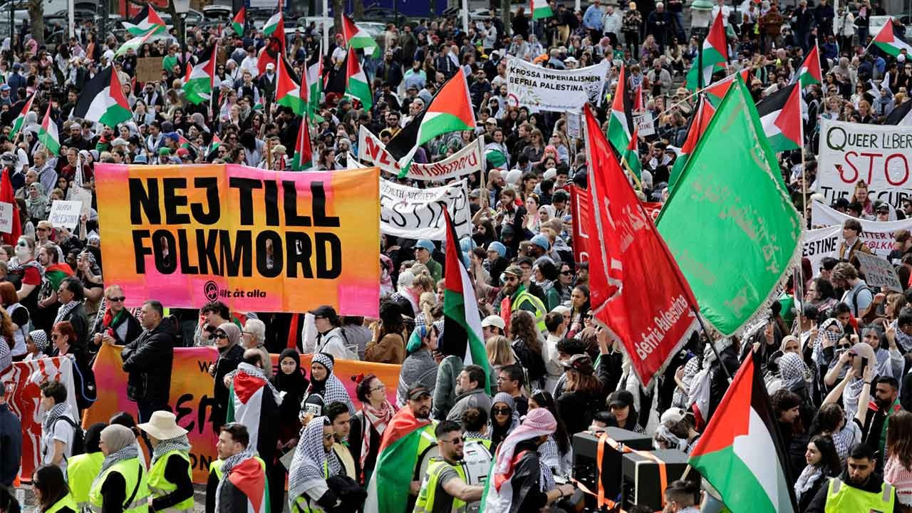 Malmö'de 'İsrail' protestosu: 'Eurovision soykırımı kutluyor'