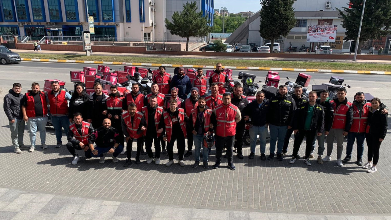 Edirne'de motokuryeler Ata Emre Akman için kontak kapattı