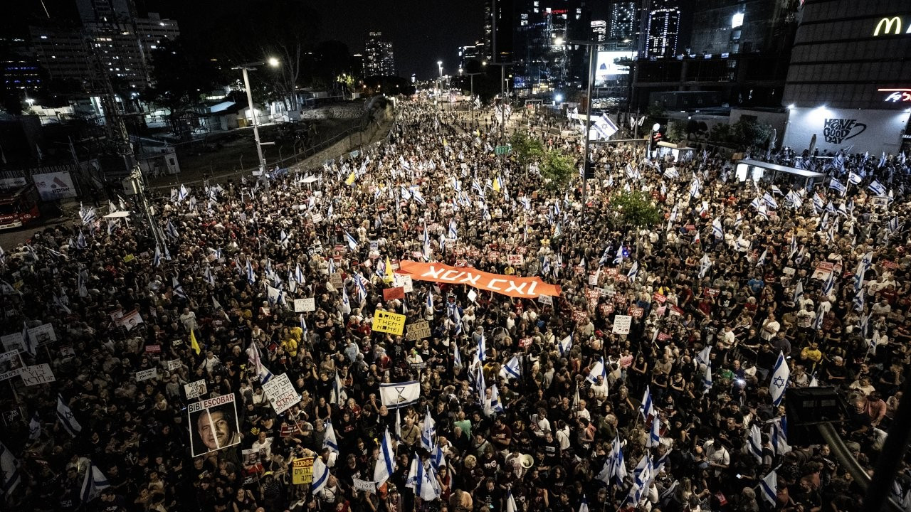 İsrailliler, Netanyahu'ya karşı ayakta: 'Bibi esirleri serbest bırak'