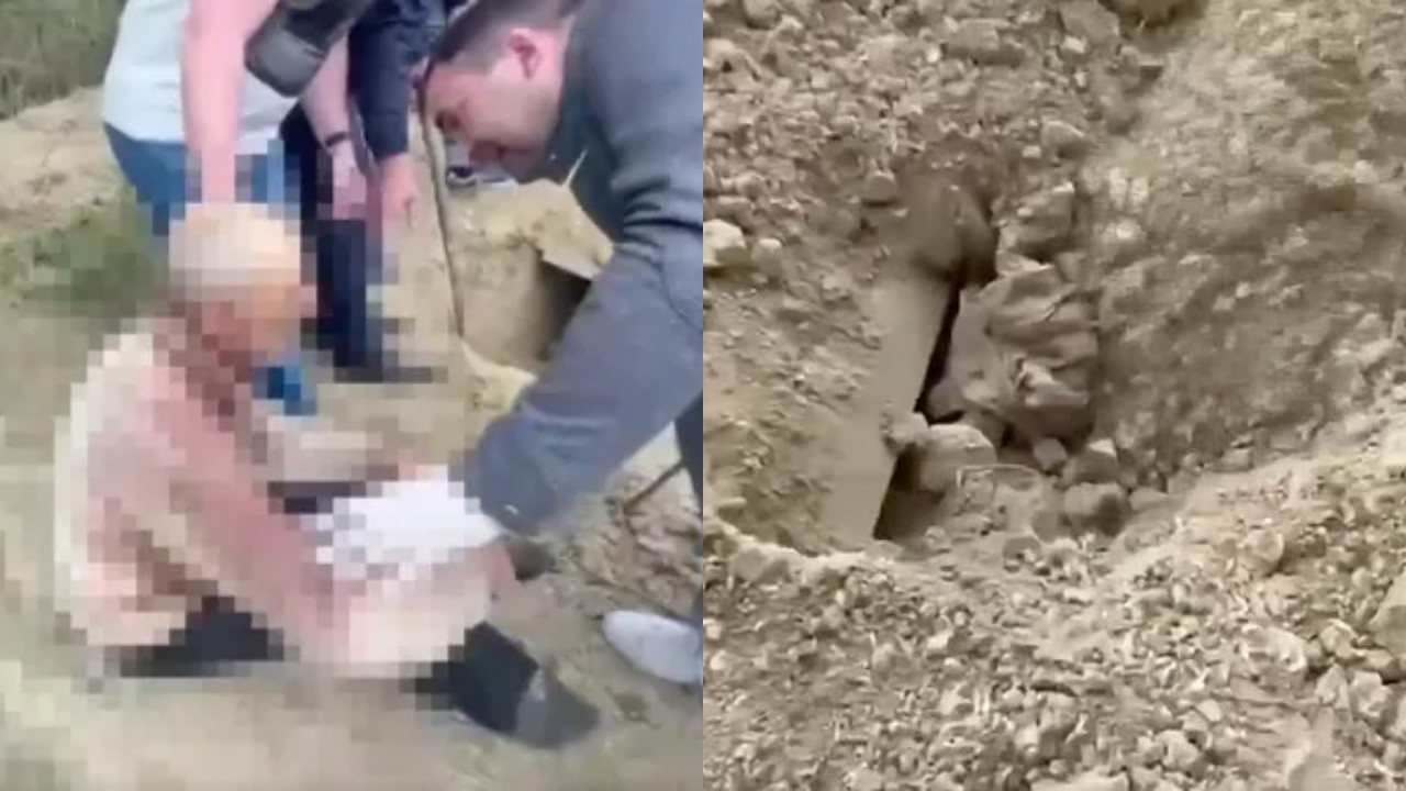 Diri diri gömülen 62 yaşındaki adam 4 gün sonra kurtarıldı