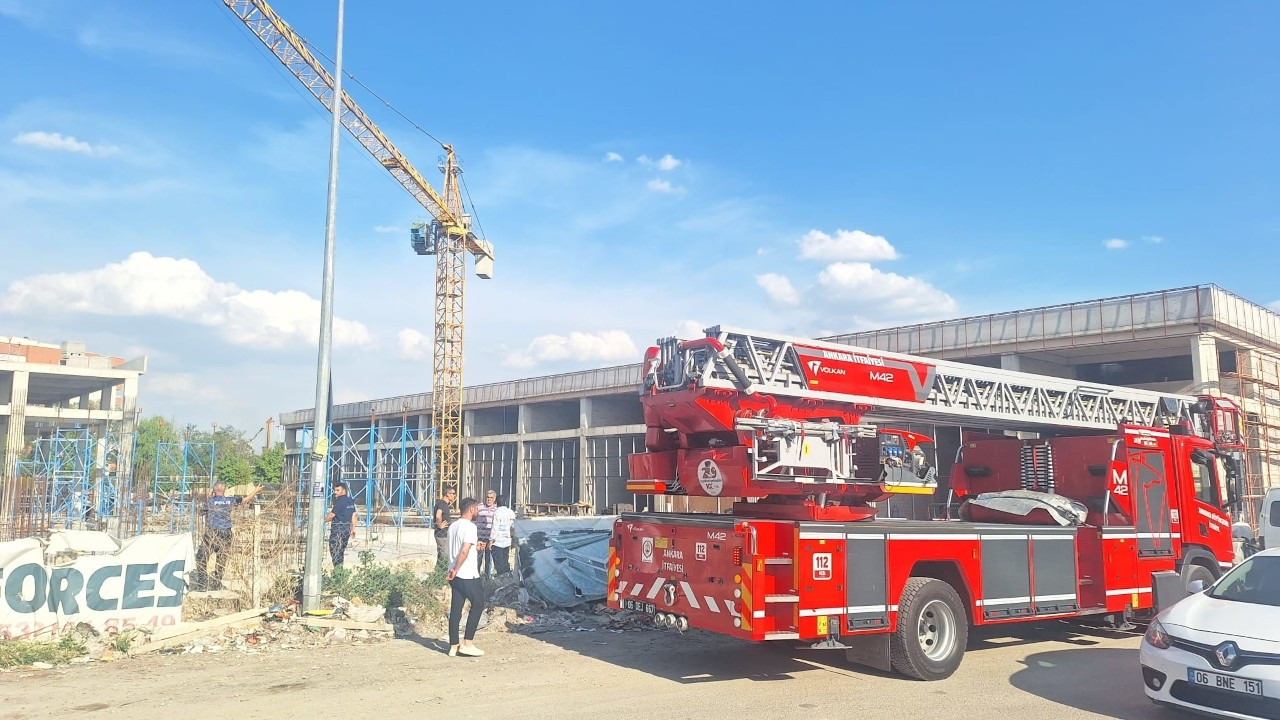 Ankara'da inşaatta vinç halatı koptu, baba-oğul hayatını kaybetti