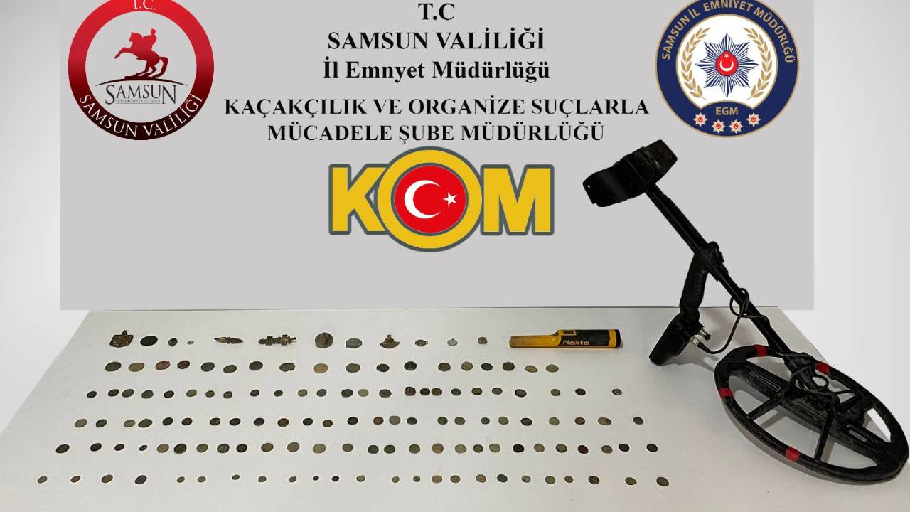 Samsun'da tarihi eser operasyonu: 2 zanlı yakalandı