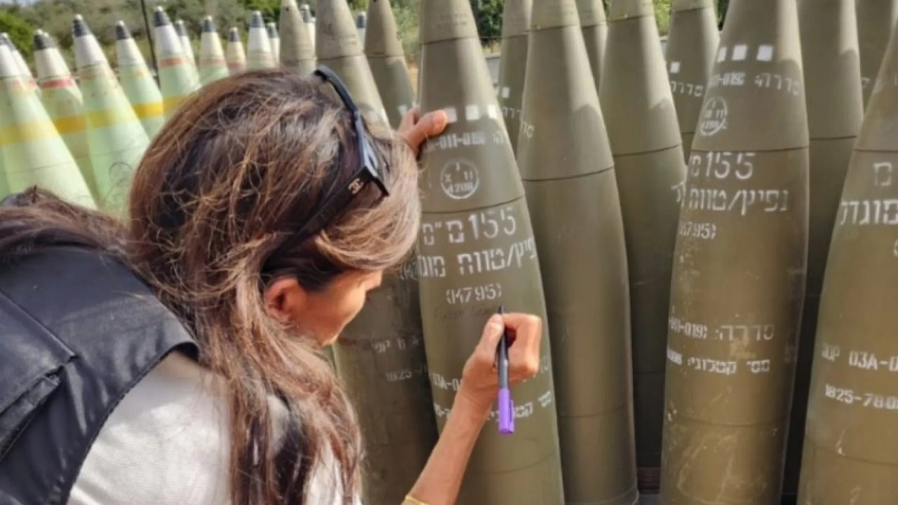 İsrail'de top mermisine 'Bitirin onları' yazan Nikki Haley'e tepki